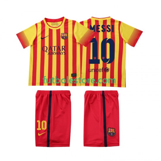 Segunda Equipación del FC Barcelona Lionel Messi 10 Retro 2013 2014 Manga Corta para Niño (Camiseta y pantalón) Segunda Equipación del FC Barcelona Lionel Messi 10 Retro 2013 2014 Manga Corta para Niño (Camiseta y pantalón)