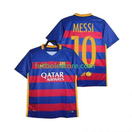 Primera Equipación del FC Barcelona Lionel Messi 10 Retro 2015-2016 Manga Corta para Hombre Primera Equipación del FC Barcelona Lionel Messi 10 Retro 2015-2016 Manga Corta para Hombre