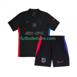 Segunda Equipación del FC Barcelona TRAVIS SCOTT 2024-2025 Manga Corta para Niño (Camiseta y pantalón)