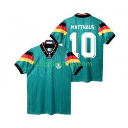 Segunda Equipación del Alemania MATTHAUS 10 Retro 1992 Manga Corta para Hombre