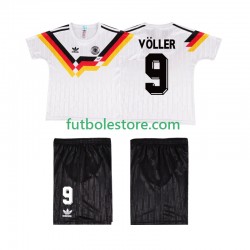 Primera Equipación del Alemania VOLLER 9 Retro 1990 Manga Corta para Niño (Camiseta y pantalón)