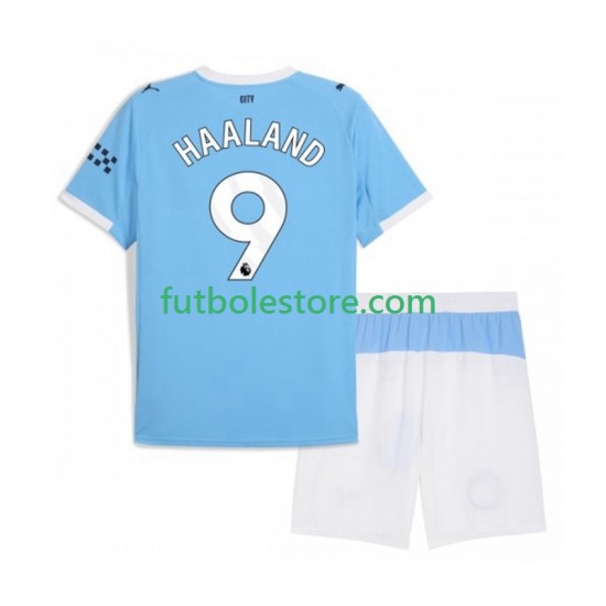 Primera Equipación del Manchester City Erling Haaland 9 2025-2026 Manga Corta para Niño (Camiseta y pantalón) Primera Equipación del Manchester City Erling Haaland 9 2025-2026 Manga Corta para Niño (Camiseta y pantalón)