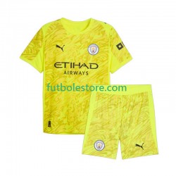 Tercera Equipación del Manchester City Portero 2025-2026 Manga Corta para Niño (Camiseta y pantalón)
