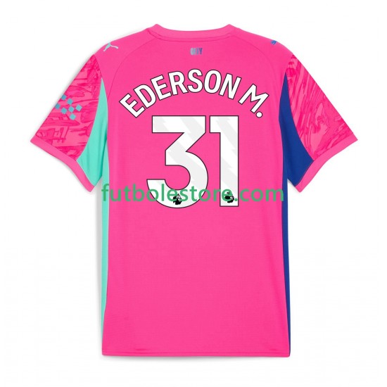 Segunda Equipación del Manchester City Portero Ederson Moraes 31 2025-2026 Manga Corta para Hombre
