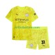 Tercera Equipación del Manchester City Portero Ederson Moraes 31 2025-2026 Manga Corta para Niño (Camiseta y pantalón)