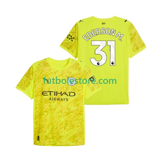 Tercera Equipación del Manchester City Portero Ederson Moraes 31 2025-2026 Manga Corta para Hombre