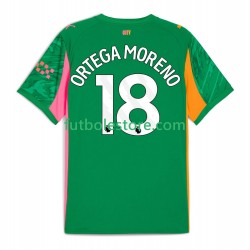 Primera Equipación del Manchester City Portero ORTEGA MORENO 18 2025-2026 Manga Corta para Hombre