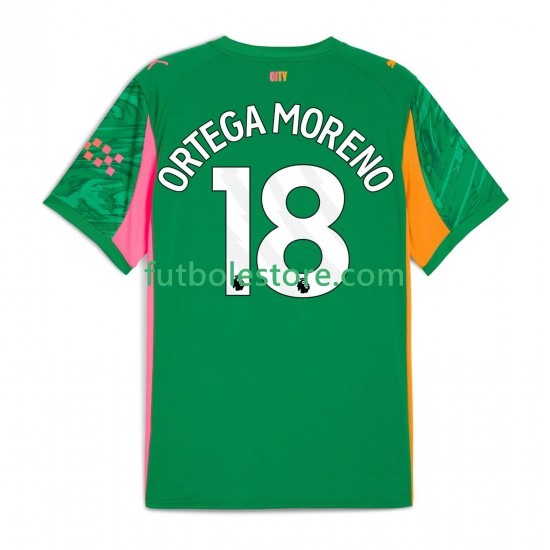 Primera Equipación del Manchester City Portero ORTEGA MORENO 18 2025-2026 Manga Corta para Hombre