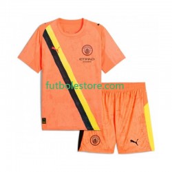 Primera Equipación del Manchester City Portero KIDSUPER 2025-2026 Manga Corta para Niño (Camiseta y pantalón)