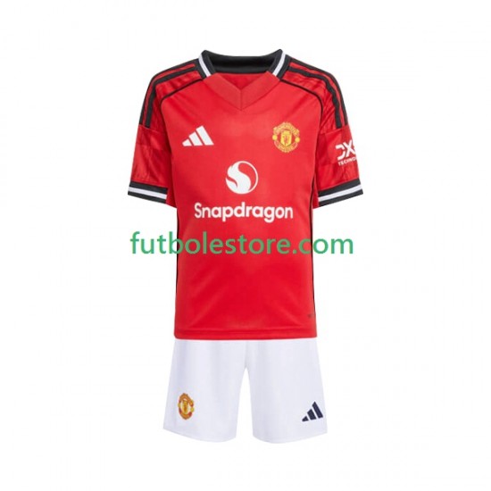Primera Equipación del Manchester United 2025-2026 Manga Corta para Niño (Camiseta y pantalón)