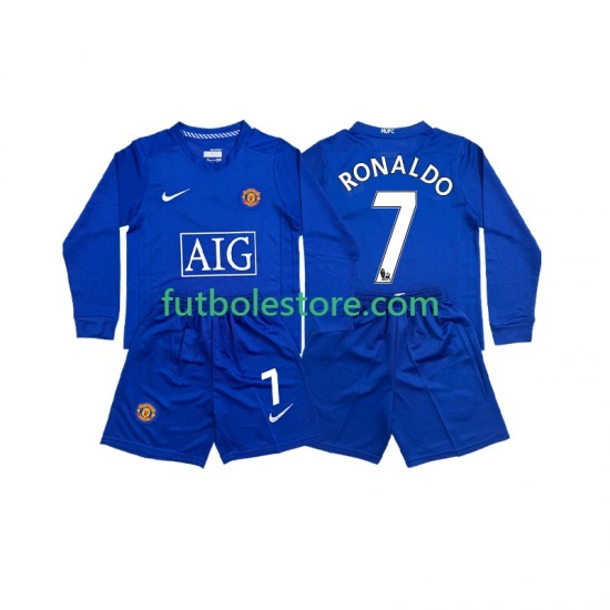 Segunda Equipación del Manchester United Cristiano Ronaldo 7 Retro 2008 ML para Niño (Camiseta y pantalón) Segunda Equipación del Manchester United Cristiano Ronaldo 7 Retro 2008 ML para Niño (Camiseta y pantalón)