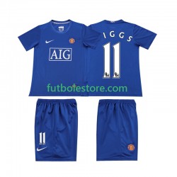 Segunda Equipación del Manchester United GIGGS 11 Retro 2008 Manga Corta para Niño (Camiseta y pantalón)