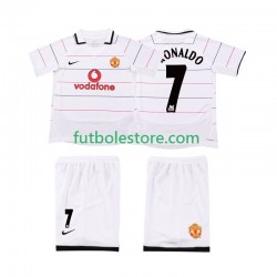 Primera Equipación del Manchester United Retro Cristiano Ronaldo 7 2003 2005 Manga Corta para Niño (Camiseta y pantalón)