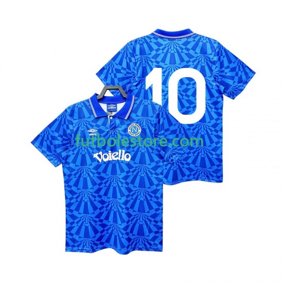 Primera Equipación del Napoli 10 Retro 1991 1993 Manga Corta para Hombre Primera Equipación del Napoli 10 Retro 1991 1993 Manga Corta para Hombre
