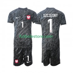 Segunda Equipación del Polonia Portero Szczesny 1 2024 Manga Corta para Niño (Camiseta y pantalón)