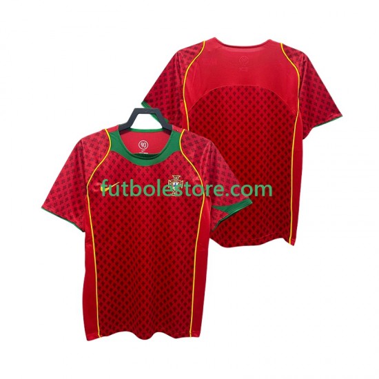 Primera Equipación del Portugal Retro 2004 Manga Corta para Hombre