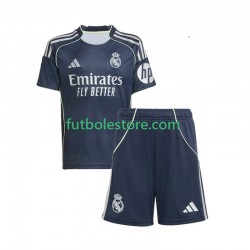 Segunda Equipación del Real Madrid 2025-2026 Manga Corta para Niño (Camiseta y pantalón)
