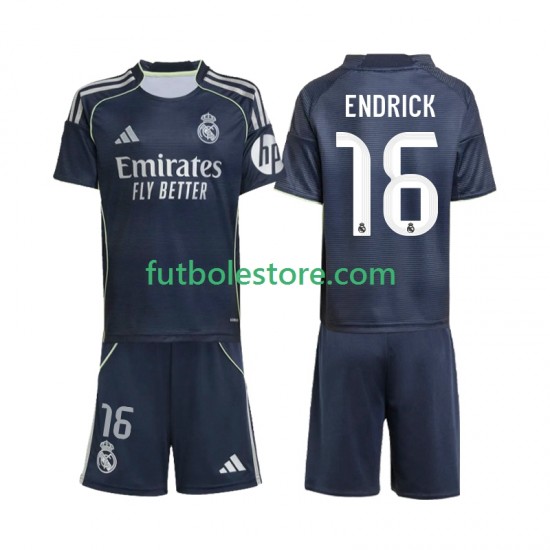 Segunda Equipación del Real Madrid Endrick 16 2025-2026 Manga Corta para Niño (Camiseta y pantalón) Segunda Equipación del Real Madrid Endrick 16 2025-2026 Manga Corta para Niño (Camiseta y pantalón)