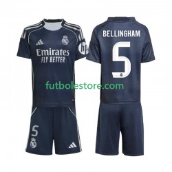 Segunda Equipación del Real Madrid Jude Bellingham 5 2025-2026 Manga Corta para Niño (Camiseta y pantalón)