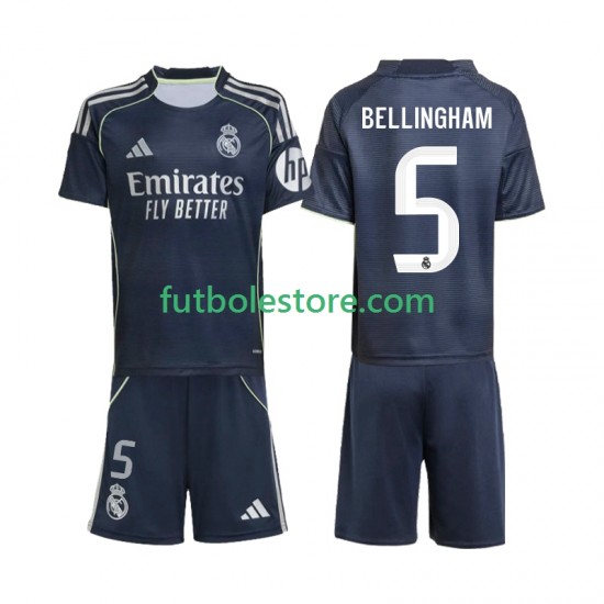 Segunda Equipación del Real Madrid Jude Bellingham 5 2025-2026 Manga Corta para Niño (Camiseta y pantalón) Segunda Equipación del Real Madrid Jude Bellingham 5 2025-2026 Manga Corta para Niño (Camiseta y pantalón)