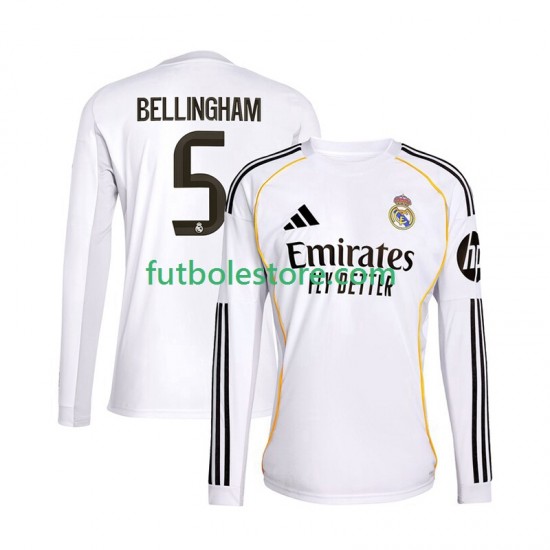Primera Equipación del Real Madrid Jude Bellingham 5 2025-2026 ML para Hombre Primera Equipación del Real Madrid Jude Bellingham 5 2025-2026 ML para Hombre