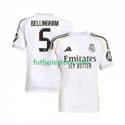 Primera Equipación del Real Madrid Jude Bellingham 5 2025-2026 Manga Corta para Hombre