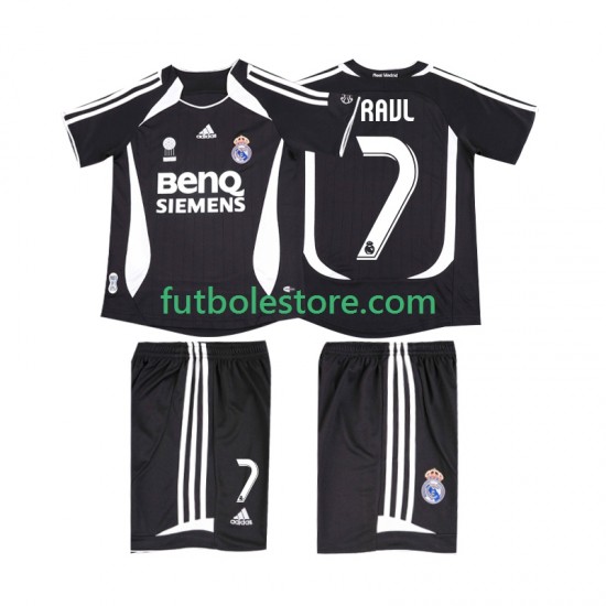 Segunda Equipación del Real Madrid RAUL 7 Retro 2006 2007 Manga Corta para Niño (Camiseta y pantalón) Segunda Equipación del Real Madrid RAUL 7 Retro 2006 2007 Manga Corta para Niño (Camiseta y pantalón)