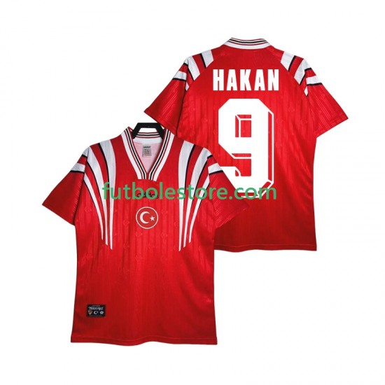 Primera Equipación del Turquía HAKAN 9 Retro 1996 Manga Corta para Hombre Primera Equipación del Turquía HAKAN 9 Retro 1996 Manga Corta para Hombre