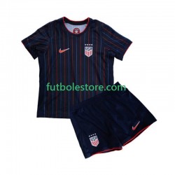 Segunda Equipación del Estados Unidos 2025 Manga Corta para Niño (Camiseta y pantalón)