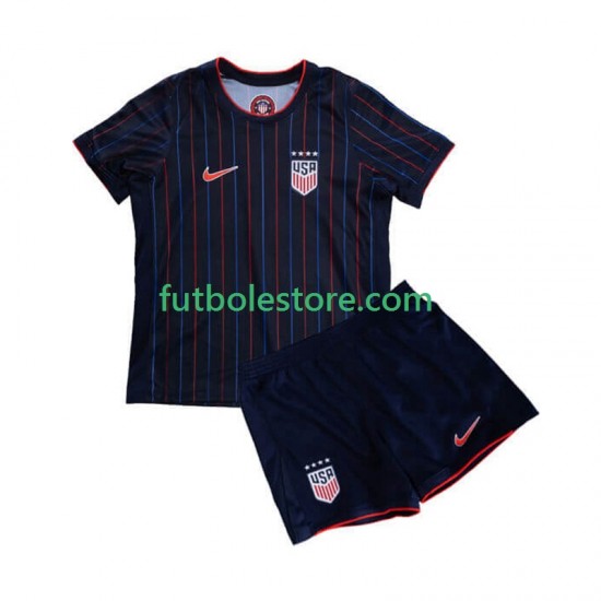 Segunda Equipación del Estados Unidos 2025 Manga Corta para Niño (Camiseta y pantalón) Segunda Equipación del Estados Unidos 2025 Manga Corta para Niño (Camiseta y pantalón)