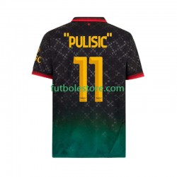 Cuarta Equipación del AC Milan Christian Pulisic 11 2024-2025 Manga Corta para Hombre
