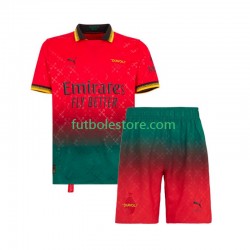 Cuarta Equipación del AC Milan Portero 2024-2025 Manga Corta para Niño (Camiseta y pantalón)