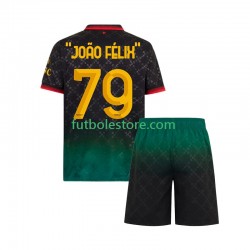 Cuarta Equipación del AC Milan JOAO FELIX 79 2024-2025 Manga Corta para Niño (Camiseta y pantalón)