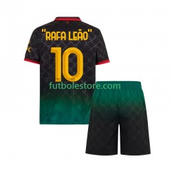 Cuarta Equipación del AC Milan RAFA LEAO 10 2024-2025 Manga Corta para Niño (Camiseta y pantalón)