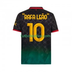 Cuarta Equipación del AC Milan RAFA LEAO 10 2024-2025 Manga Corta para Hombre