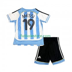 Primera Equipación del Argentina Lionel Messi 19 Retro 2006 Manga Corta para Niño (Camiseta y pantalón)
