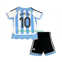 Primera Equipación del Argentina Maradona 10 Retro 2006 Manga Corta para Niño (Camiseta y pantalón)
