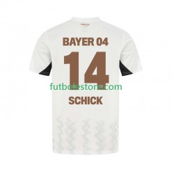 Segunda Equipación del Bayer 04 Leverkusen Patrik Schick 14 2024-2025 Manga Corta para Hombre