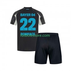 Tercera Equipación del Bayer 04 Leverkusen Victor Boniface 22 2024-2025 Manga Corta para Niño (Camiseta y pantalón)