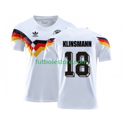 Primera Equipación del Alemania Klinsmann 18 Retro 1990 Manga Corta para Hombre