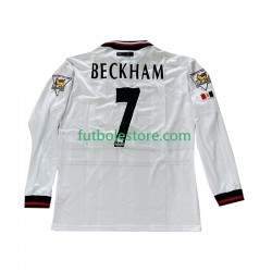 Segunda Equipación del Manchester United Beckham 7 Retro 1998-1999 ML para Hombre
