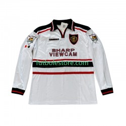 Segunda Equipación del Manchester United Beckham 7 Retro 1998-1999 ML para Hombre