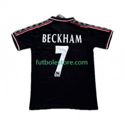 Tercera Equipación del Manchester United Beckham 7 Retro 1998-1999 Manga Corta para Hombre
