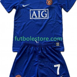 Tercera Equipación del Manchester United Cristiano Ronaldo 7 Retro 2008-2009 Manga Corta para Niño (Camiseta y pantalón)