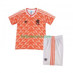 Primera Equipación del Países Bajos Retro 1988 Manga Corta para Niño (Camiseta y pantalón)