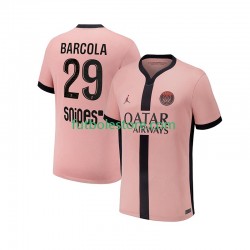 Tercera Equipación del Paris Saint-Germain Bradley Barcola 29 2024-2025 Manga Corta para Hombre