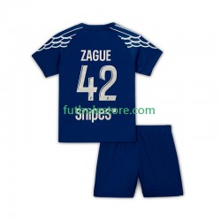 Cuarta Equipación del Paris Saint-Germain Zague 42 2024-2025 Manga Corta para Niño (Camiseta y pantalón)