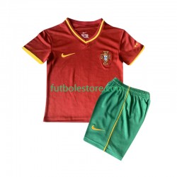Primera Equipación del Portugal Retro 2000 Manga Corta para Niño (Camiseta y pantalón)