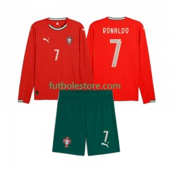 Primera Equipación del Portugal Crstiano Roanldo 7 2025 ML para Niño (Camiseta y pantalón)