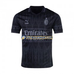 Cuarta Equipación del AC Milan 2023-2024 Negro Manga Corta para Hombre